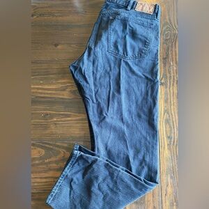 Polo Ralph Lauren Hampton Straight For Black Denim Jeans 38x32 100% cotton